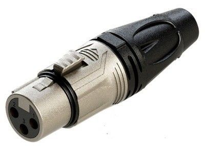 ROXTONE RX3F-NT Разъем cannon кабельный мама 3-х контактный. цвет: серебро. HQ