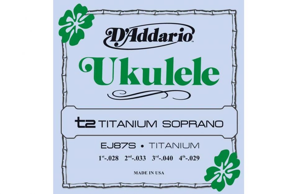 Комплект струн для укулеле сопрано D'Addario EJ87S Titanium