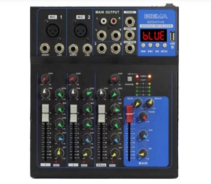Микшерный пульт 4 канала Biema MX04T-V3
