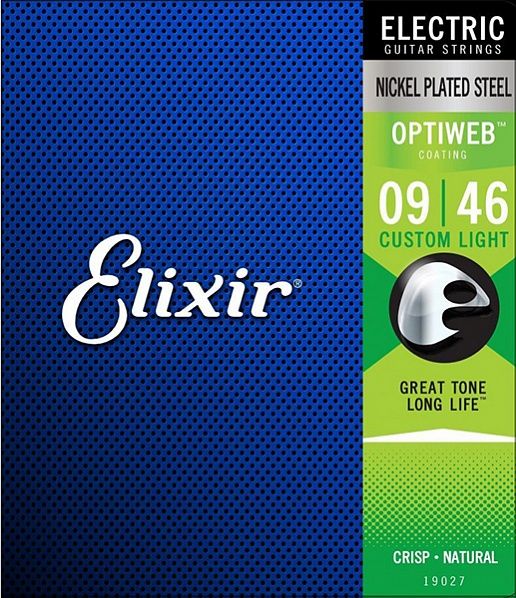 Комплект струн для электрогитары Elixir 19027 Optiweb