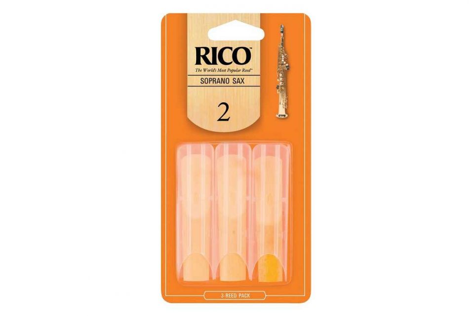 Трости для саксофона сопрано, размер 2.0, 3шт Rico RIA0320