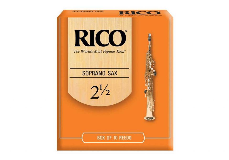 Трости для саксофона сопрано, размер 2.5, 10шт Rico RIA1025