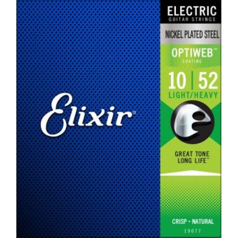 Струны для электрогитары Elixir 19077 Optiweb Light/Heavy (.010-.052)