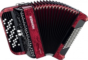 Баян HOHNER Nova II 72 (A1563) 3/4 Red гриф B