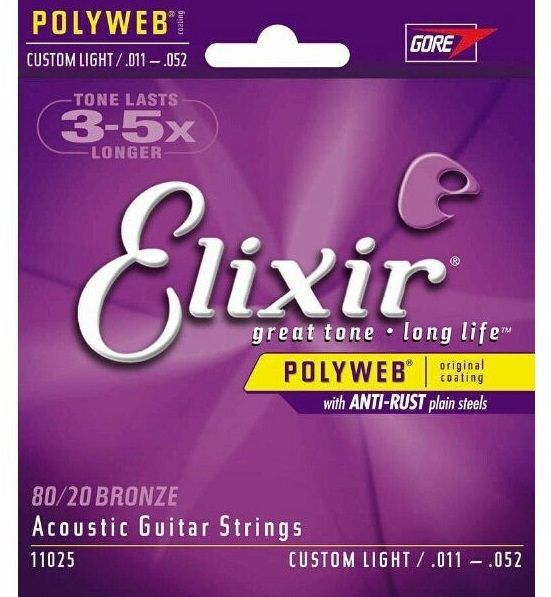 Струны для акустической гитары Elixir 11025 Polyweb