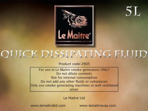 Жидкость для дыма быстрого рассеивания Le Maitre - QUICK DISSIPATING FLUID