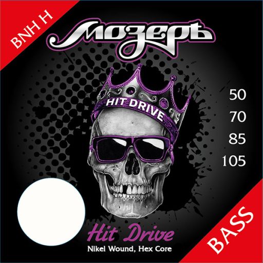 Струн для бас-гитары, никелевый сплав, 50-105, Мозеръ BNH-H Hit Drive