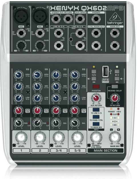 Микшерный пульт Behringer Xenyx QX602MP3