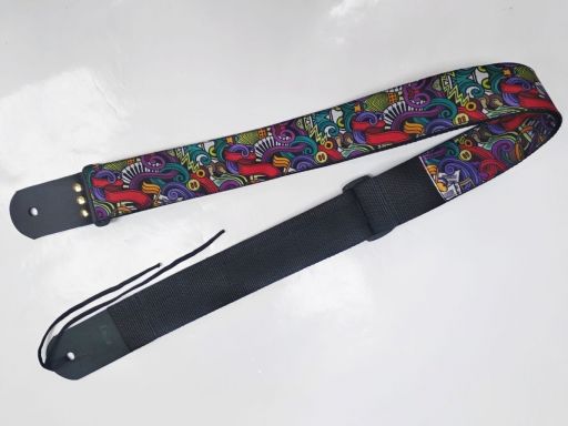 Ремень для гитары MEZZO MZ-RG-5muz, "музыка"